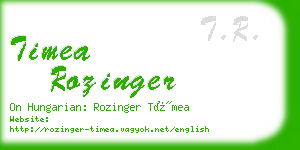 timea rozinger business card